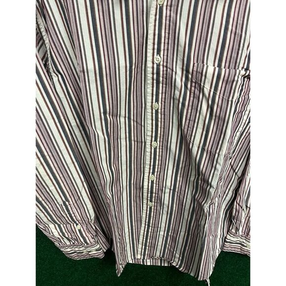 Vtg St. John's Bay Casual Button Up Shirt Mens M Striped 90s Grunge - Picture 5 of 10